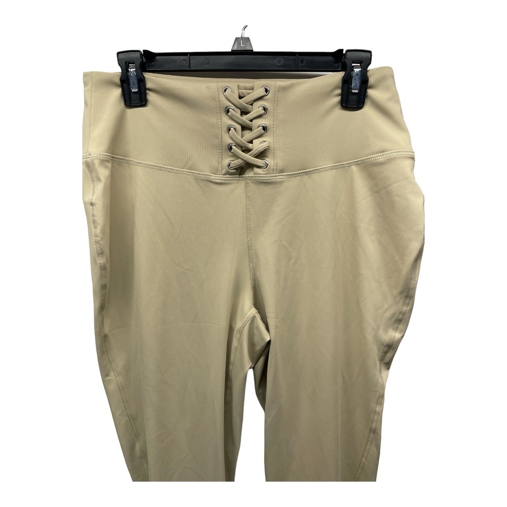 Jenni Style Not Size Women's 1X Khaki Color Leggings - Picture 2 of 5